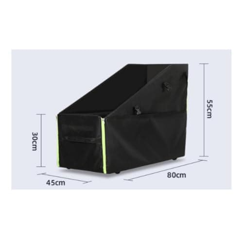 LOVIVER Storage Case Folding Bike Carrier Organizing Rectangular Box Oxford Cloth Seam Water Resistant Panel Suitable for Car Home Storage, Black, Large With Wheels — view 2