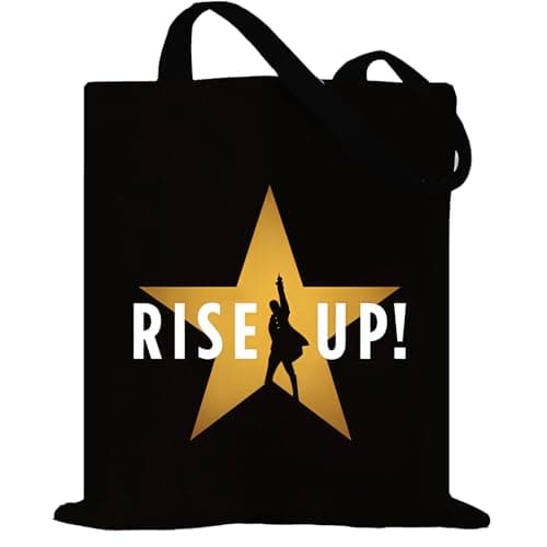 Xenovate Hamilton Canvas Tote Bag, Hamilton Merch Totebag for Musical Fans, Reusable Canvas Shoulder Bag for Shopping, School, Work, Travel and Daily Use