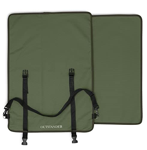 OUTSTANDER Chefs Knife Roll Bag with 11 Slots, Heavy Duty 16OZ Waxed Canvas Knives Case for Camping, Waterproof Storage Tool Wrap for Equipment of Chef, Comes with Shoulder Strap (Green) — view 4
