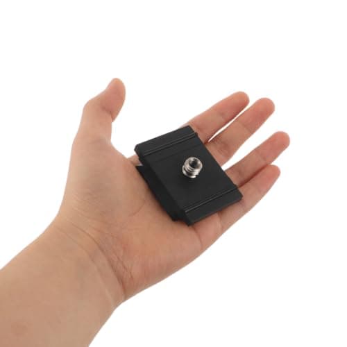 Gadpiparty Portable Camera Quick Release Plate for Mirrorless Cameras and Projectors, Alloy and Plastic Tripod Mounting Base with Enhanced Stability for Video Shooting, Black — view 4
