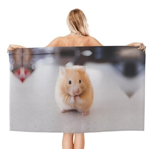 Maroon Hamster Bath Towel Set - Soft, Microfiber Bathroom Towels â€“ Perfect for Home, Gym, Beach, and Travel Use — view 2