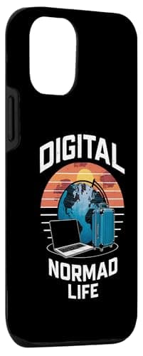 iPhone 14 Digital Nomad Life: Travel and Work Remotely Vintage Sunset Case — view 3
