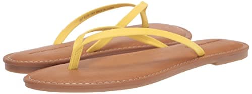 Amazon Essentials Women's Thong Sandal, Bright Yellow, 7 UK