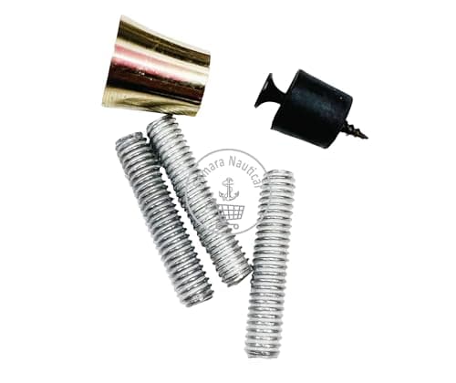 Samara Nautical Medium Cane/Walking Stick Hardware Kit, Golden Tip Set — view 2