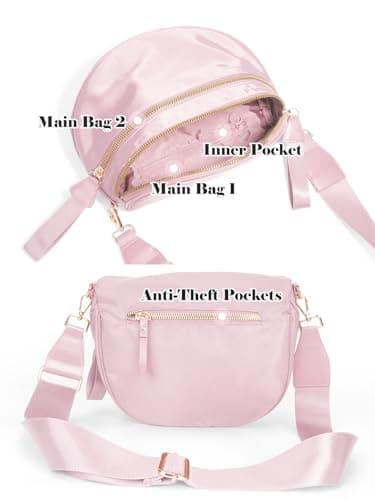 Pure Color Crossbody Bag Butt Bag for Women, Roomy Handbag Waist Pack Waist Pack Oversized Bum Bag, 11.0 Inches X 8.6 Inches X 4.5 Inches, casual — view 4