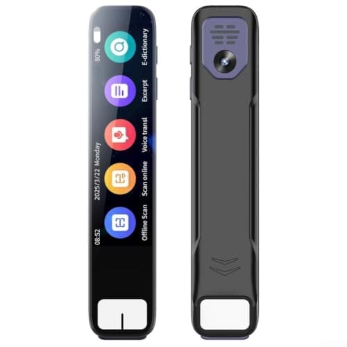 Translation Pen with Scan to Text Feature 13 Offline Languages Real Time Voice for translator for Students Travel Office Use(Black)