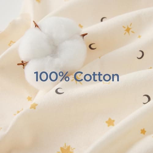 Duomiaomiao Baby Sleeping Bag 0.5 TOG Summer Sleeping Bag, 100% Cotton Baby Sleep Sack 6-18 Months Unseix Baby Wearable Blanket Newborn, Beige — view 3