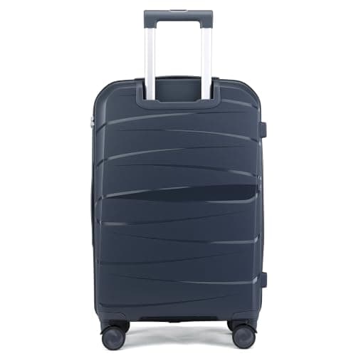 DK Luggage 28" Large Lightweight Hardshell PP Luggage with 4 Wheels Suitcase N52 (Dark Grey, Large) — view 2