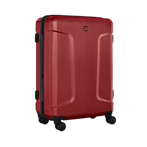 Wenger Legacy Hard-Shell Suitcase M, 66/79 l Expandable, TSA Lock, Red
