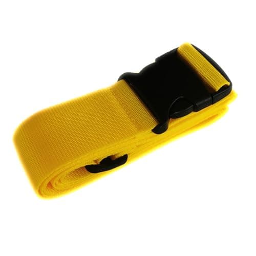 Luggage Baggage Strap Strong Extra Safety Adjustable Travel Tie Belt 13 Colours (Colour 6 Yellow) — view 2