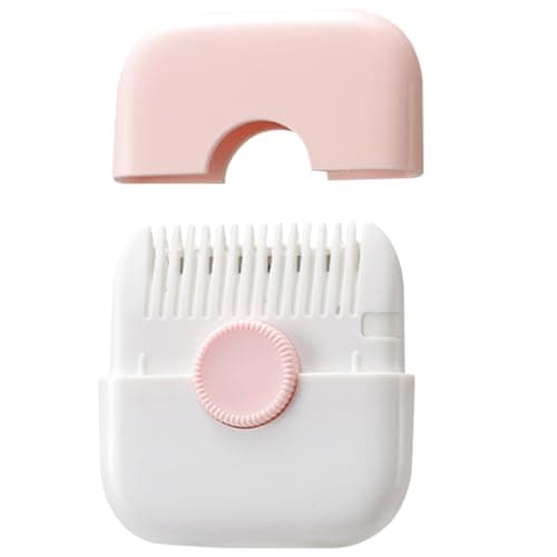 Split Ends Hair Trimmer for Women 2 in 1 Mini Portable Cute Hair Brush Detachable Dustproof Knob Adjustable Stainless Steel Slicer Hair Clipper, Type 1, Split Ends Hair Trimmer