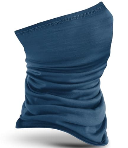 Merino Wool Multi-Purpose Headwear - Breathable, Quick-Drying, Anti-Bacterial, and Odor Resistant - Available in Black, Military Green, and Steel Blue (Blue)