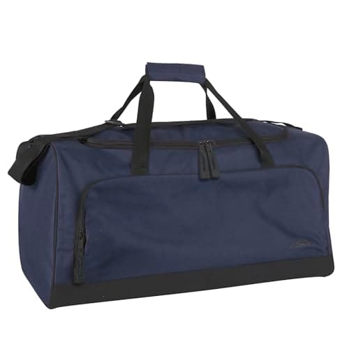 Trailmaker 55 Litre Canvas Duffle Bags for Men & Women for Traveling, the Gym, and as Sports Equipment Bag/Organizer (Navy Blue)