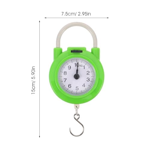 Gatuida Portable Luggage Scale Spring Scale for Suitcase Lightweight Manual Weighing Tool with Hook Compact Design for Travel Baggage Outdoor Use — view 2
