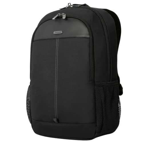 Targus 15-16 Inch Modern Classic Backpack, Lightweight Laptop Bag with Padded Protection, Multiple Compartments, Water Resistant, Black — view 2