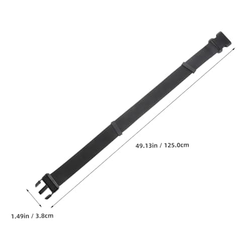 Healeved Mens Elastic Stretch Work Belt Unisex Adventure Web Sports Belt Nylon Travel with Quick Release Buckle Comfortable Elastic Waist Strap for Hiking Camping and Daily 49.21 Inch (Black) — view 6