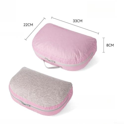 QuivyLivy Ultralight Backpacking Accessories, Waterproof Dry Bag For Tent, Converts To Camping Pillow Stuff Sack, 15D Nylon, 8L Volume, Hiking Gear Organizer(Light Pink) — view 2