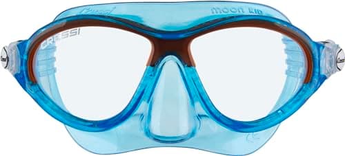 Cressi Moon Kid Snorkel Mask, Anti Splash Valve, Blue/Orange, Combo Set — view 3