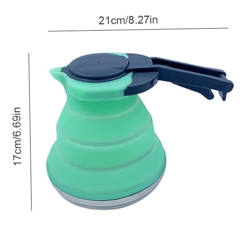 Collapsible Tea Kettle Travel, Collapsible Kettle 51 Oz Foldable Silicone with Handle Camping Coffee Pot Portable Camping Kettles for Boiling Water for Hiking Travel & Outdoors — view 2