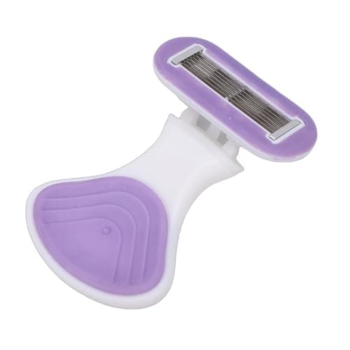 Bamjour Women Mini Shaving Kit 6 Layer Cutters Portable Travel Shaver with Foldable Handle 3 Refills for Smooth Hair Removal Sensitive Skin (Purple) — view 2