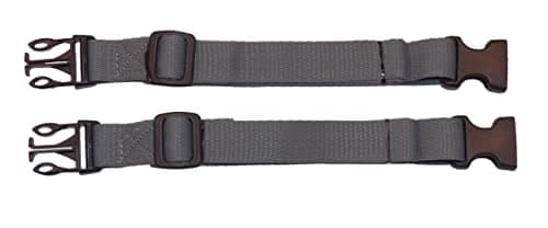 25mm Webbing Strap with Quick Release and Length-Adjusting Buckles (Pack of Two) (grey, 60cm) — view 4