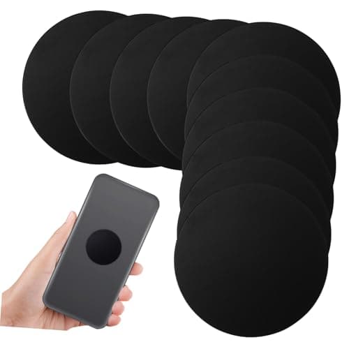 Operitacx 20pcs Black Ultra-thin Iron Magnetic Metal Plates for Phone Holder Car Accessories Self-adhesive Design for Car Phone Mount