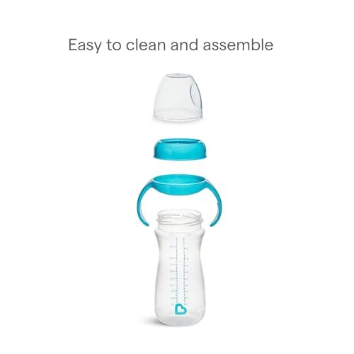 Munchkin 2 Pack Gentle Transition Baby Cups |Clear Bottle|296ml |Blue/Green — view 2