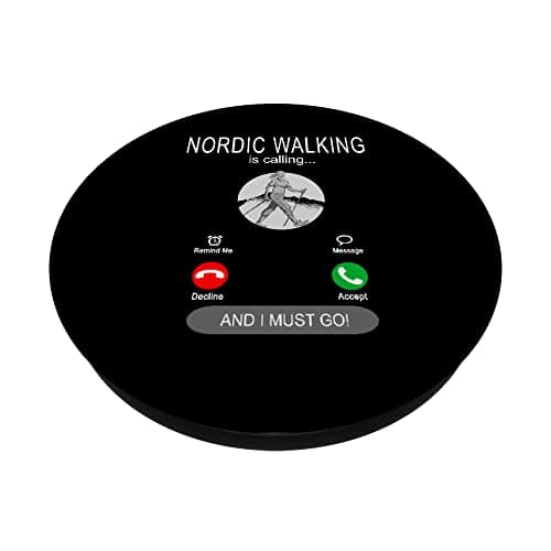 Nordic Walking is calling - Pole Walking Nordic Walking PopSockets Swappable PopGrip — view 2