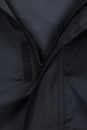 Mountain Warehouse Pakka Mens Jacket & Overtrouser Set - Lightweight Waterproof Rain Coat & Pant Set, Adjustable Hood - Spring Summer, Wet Weather, Outdoors Black L — view 2