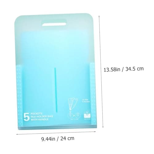TOGEVAL 2pcs Accordion File Folder Multifunction Document Folders for Receipt Organizer Handle for Travel Organiser Packing Bags — view 2