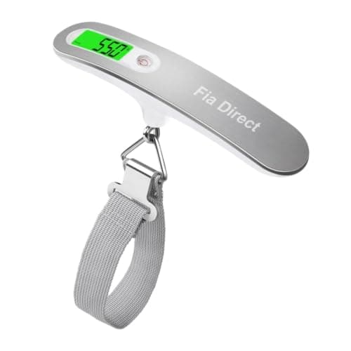 Digital Luggage Scale – Portable Travel Bag Weight Scale with Backlit LCD, Hook & Strap, Accurate Up to 50kg/110lbs, Suitcase Weighing Scales, Heavy Duty Weighing Scales for Luggage (2, Silver White) — view 2