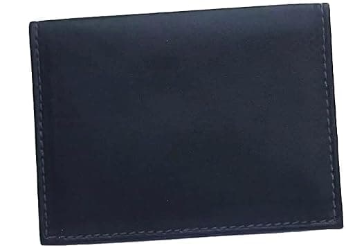 ZMUK Unmarked Soft Black Faux Leather Travel Card Credit Bank Card Holder, Black, Double-Sided Wallet Thin — view 2