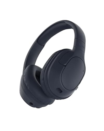Belkin SoundForm Surround Bluetooth Over-Ear Headphones, Environmental Noise Cancelling Headphones, Wireless with 60H Playtime and Soft Ear Cups for iPhone, Galaxy, iPad, Travel, Home or Office, Blue