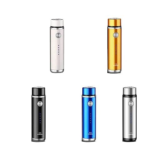 dijiusidy Electric Mini Shaver USB Charging LED Battery Display Pocket Home Car Travel Shaving Machine Trimmer for Man Male, Gold — view 4
