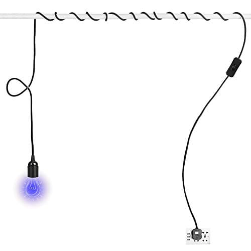 Wowsale Pendant Light Ceiling Lighting Fitting, E27 Lamp Holder Suspended Pendant Light Fitting Kit, 2 Core Gold Fabric Cable Plug with On/Off Switch- UK Plug (Coffee, 2m) — view 5