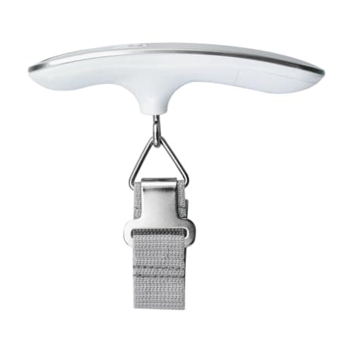 Digital Luggage Scale – Portable Travel Bag Weight Scale with Backlit LCD, Hook & Strap, Accurate Up to 50kg/110lbs, Suitcase Weighing Scales, Heavy Duty Weighing Scales for Luggage (2, Silver White) — view 4