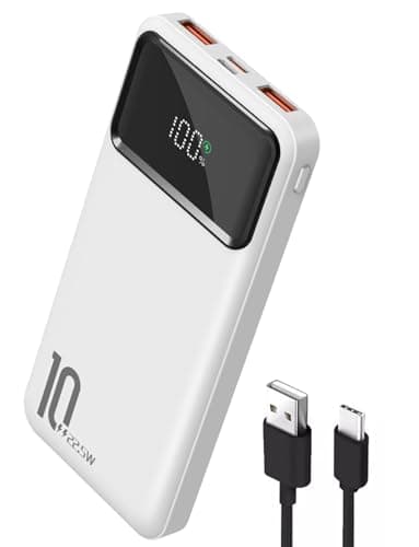 Power Bank 10000mAh, 5V/2.4A Dual USB A Fast Charging Portable Charger, Slim Lightweight External Battery Pack for iPhone 14 13 12 11 iPads Android and More