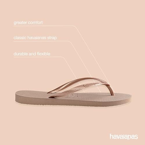 Havaianas Slim Women's Flip Flop, Rose Gold, 5 UK — view 5
