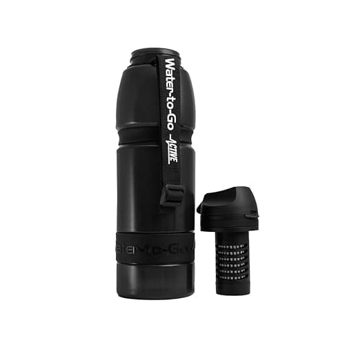 Water-to-Go Eco Active BPA-Free Water Filter Bottle & Purifier, 1L, Black — view 2