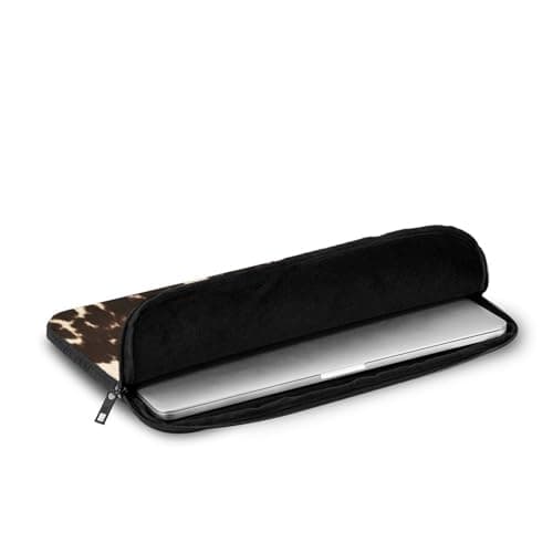 Brown Cowhide Printed Laptop Sleeve Case 15 Inch - Protective Laptop Cover Bag Shockproof Notebook Computer Bag For Men And Women — view 6