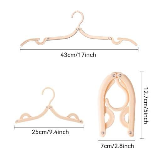 Travel Folding Hanger Household Multifunctional Portable Hanger (Blue Pink Green Beige) — view 4