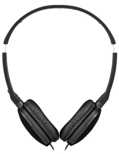 JVC HA-S160M-B Flats Foldable and Compact Headphones in Glossy Trendy Colour, with Switch for Microphone On/Off, Ideal for Teleworking and Online Seminars (Black) — view 3