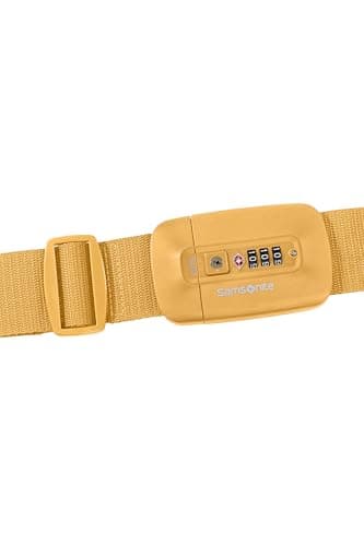 Samsonite TA Revolution – Luggage strap with TSA lock, adjustable 50mm, sturdy click buckle, secure luggage strap for travel, yellow — view 2