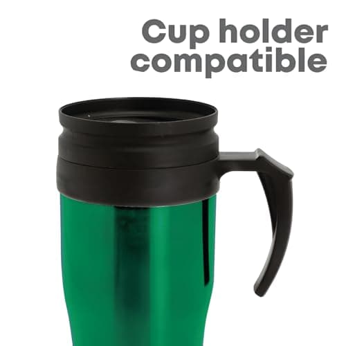 450ml Car Coffee & Tea Travel Mug with Handle Double Wall Insulated Cup for Hot & Cold Drinks Cup Holder Compatible Leak-Resistant Portable Mug for Office Home and Outdoor Use — view 4