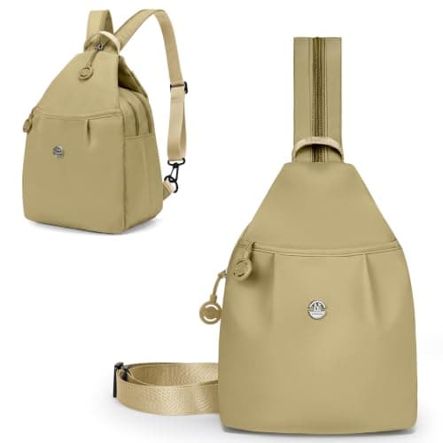 AUAUY 3 in 1 Anti-Theft Travel Tote Bag, Waterproof Oxford, Khaki