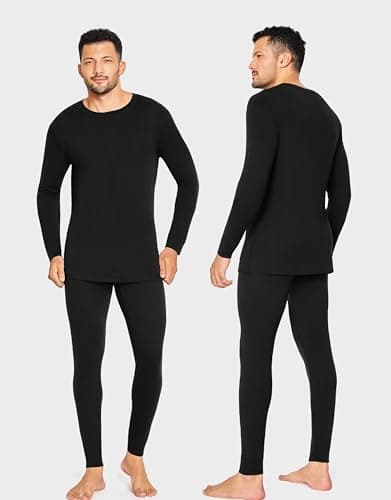 YESWEL Merino Wool Base Layer Underwear For Cold Weather, Winter Long Johns For Men Thermal Lightweight And Midweight (Black,250g,XL) — view 2