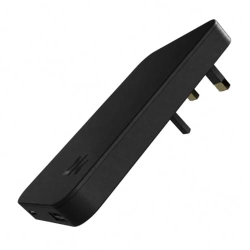 Aqan 30W Fast Charger UK Plug, USB C & USB l (Black)