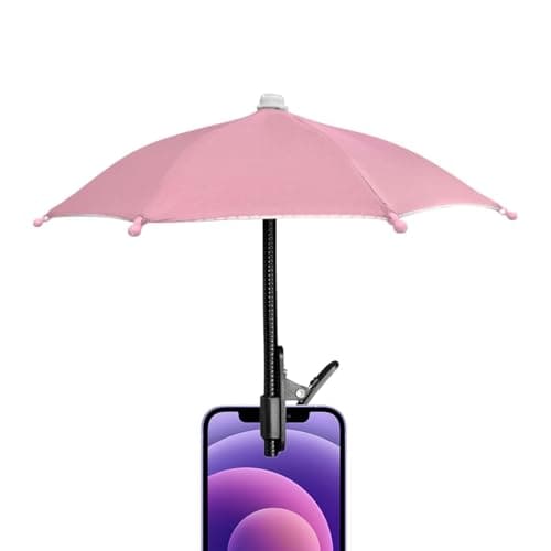 Mobile Phone Parasol, Adjustable Phone Sun Light Blocker with Anti-Glare Protection, with Clip Mobile Phone Sun Visor for Pool, Travel, Holiday, Outdoor, Photo, Summer, Cycling, Car Interior, Driving