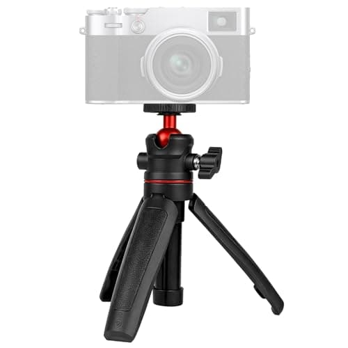 Mini Camera Tripod Selfie Stick Travel Tripod Compact Phone Holder, Black