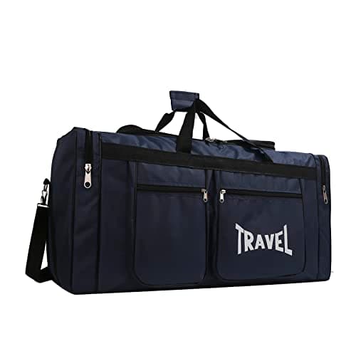Haipky 100L Foldable Travel Duffles Bag, Sports Gym Bag, Shoe Compartment, Lightweight and Waterproof, Large Capacity, Unisex (Black) — view 2